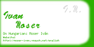 ivan moser business card